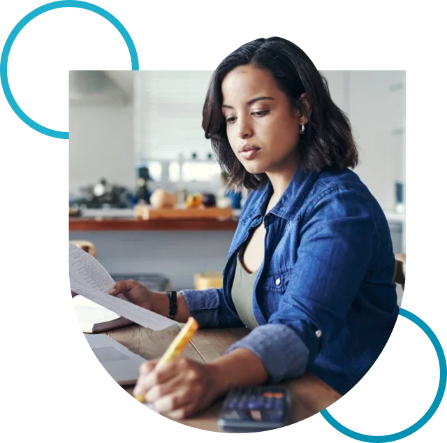 professional reviewing employee verification files