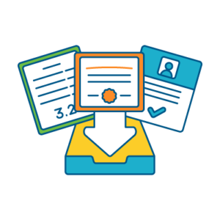 Transcript Receive Network Icon